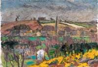 View of the Village of Guéhenno from Guillo, France
