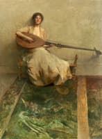 Girl with Lute