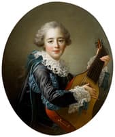 Madame Du Barry playing the guitar