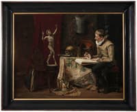 The Artist's Studio, with Selfportrait