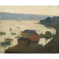 Hudson River, Palisades in the Distance