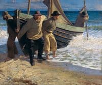 Launching the Boat. Skagen