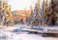 Winter Evening in Dalarna