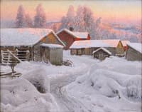 Winter Evening in the Village