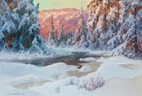 Winter Evening in the Forest