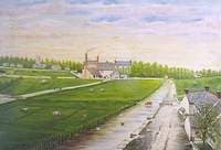 Brewery and the Brook, Looking across Tilly Mead, Swanage, Dorset, c.1870