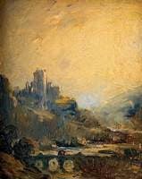 Castle with Yellow Sky