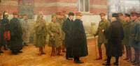 Meeting of King George V and President Poincaré of France at the British Headquarters at Merville