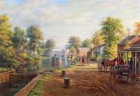 Scene along Delaware and Hudson Canal