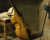 Bass Viol, Score Sheet and a Sword