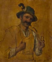 Tyrolean Man Smoking