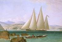 A Bermudian Schooner Yacht Offshore