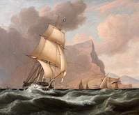 A Frigate sailing south from Gibraltar