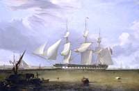 The East Indiaman 'Prince of Wales' Disembarking Troops off Gravesend, 1845