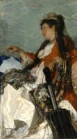 Woman with a guitar