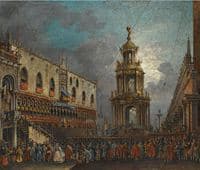 Venice. A View of Piazetta at Carnival