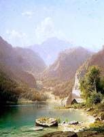 Mountainous Lake Scene