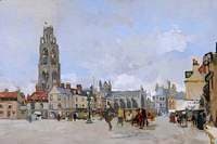 View of the Market Place, Boston, Lincolnshire, Looking North
