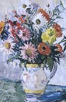 Flowers in a White Vase