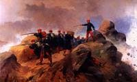 Fight in the trenches during the First Carlista War