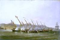 Captain Robert Maunsell Capturing French Gunboats off Java, July 1811