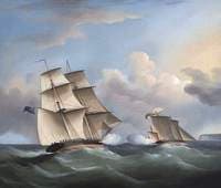 Action between a Brig and a Smuggler's Lugger