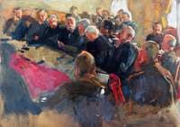 Supreme War Council in Session, Right Side, 4 July 1918