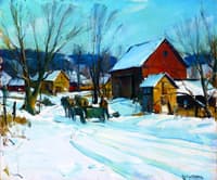 Farm in Winter, Valenton Road, Victor, N.Y.