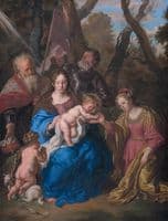 The mystical marriage of Saint Catherine, with St Leopold and St William