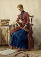 Young woman with mandolin