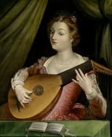 Woman with lute