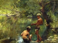 Two Boys Fishing