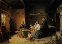 Playing the Kantele in a Peasant Cottage