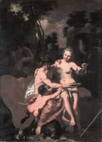 A Bacchant, a Meanad and a Little Faun