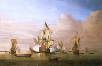 The Royal Yacht 'Peregrine' Arriving in the Thames Estuary with King George I aboard in September 17