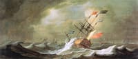 The Royal Yacht "Royal Caroline' in a Storm