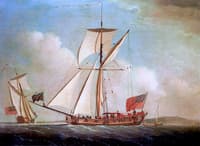 English Cutter-Rigged Yacht in Two Positions