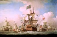 An English Fleet Coming to Anchor