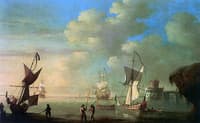 A Royal Yacht and Other Shipping off the Coast