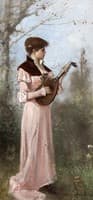 Woman with mandolin