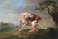 Lion Attacking a Horse