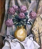 Peonies in a Yellow Vase