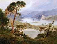 Landscape with Lake; Oberwesel with Schonburg Castle, on the Rhine
