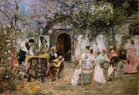 Tailors and Guitarist in the Garden