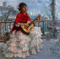 Gitana con guitarra