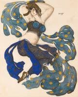 Costume design for an odalisque in Shéhérazade
