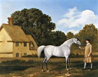 'Gimcrack with a Groom at Oxcroft Stud Farm