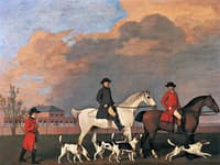 John Musters and the Rev. Philip Story Riding out from the Stable Block at Colwick Hall