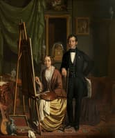 Selfportrait with her husband