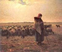 The Shepherdess with her Flock